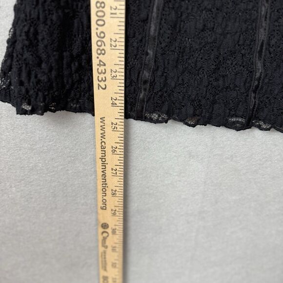 Apt 9 Black Lace Corset Style Babydoll Top M Whimsigoth Gothic Boho Romantic Y2K - Picture 4 of 7